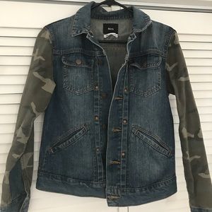 BDG denim and camo jacket